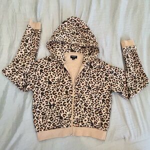 Vintage Pacsun Y2K Playboy Leopard Zip Hoodie Rare All Over Bunny Print Size M